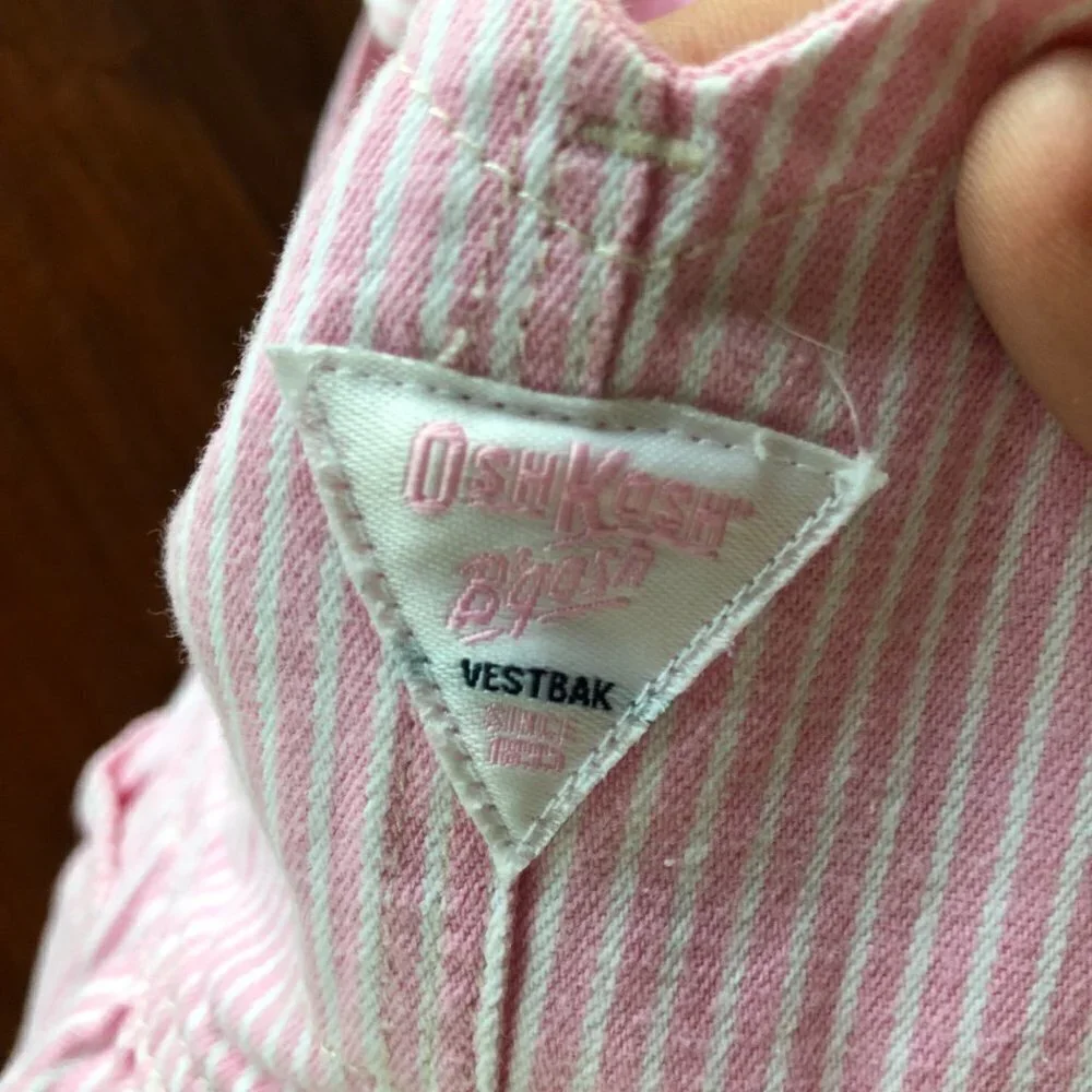 OshKosh Pink Railroad Stripe Jumper- Size 0-3 months‎